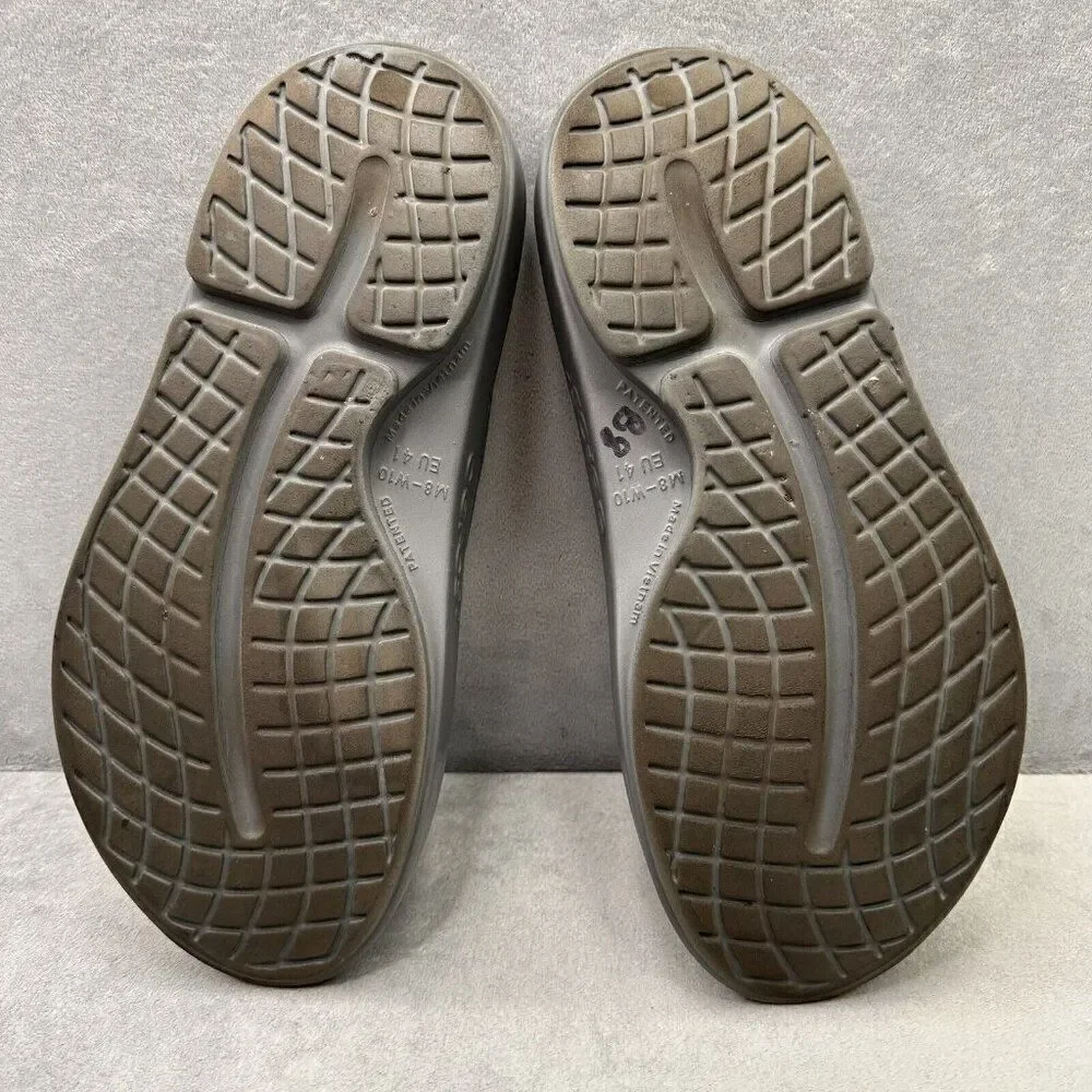 OOFOS OOahh Mens Size 8‎ Sandals Slate Gray Recovery Lightweight Sport Slides